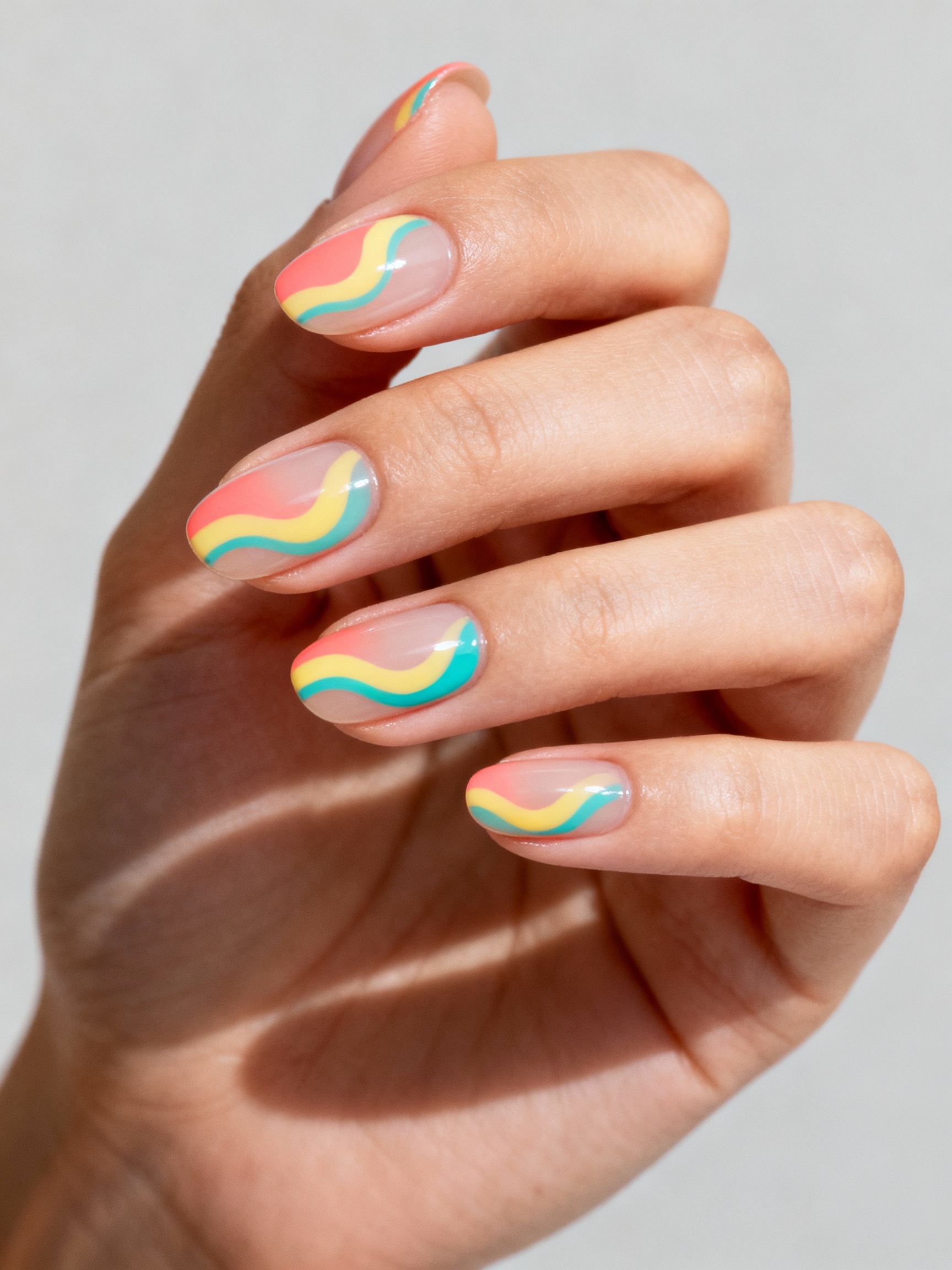 sunlit creamy negative space waves