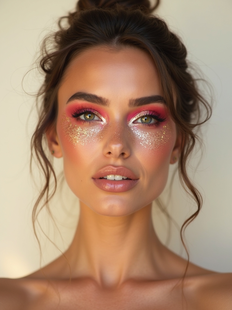 sunlit sparkling festival makeup