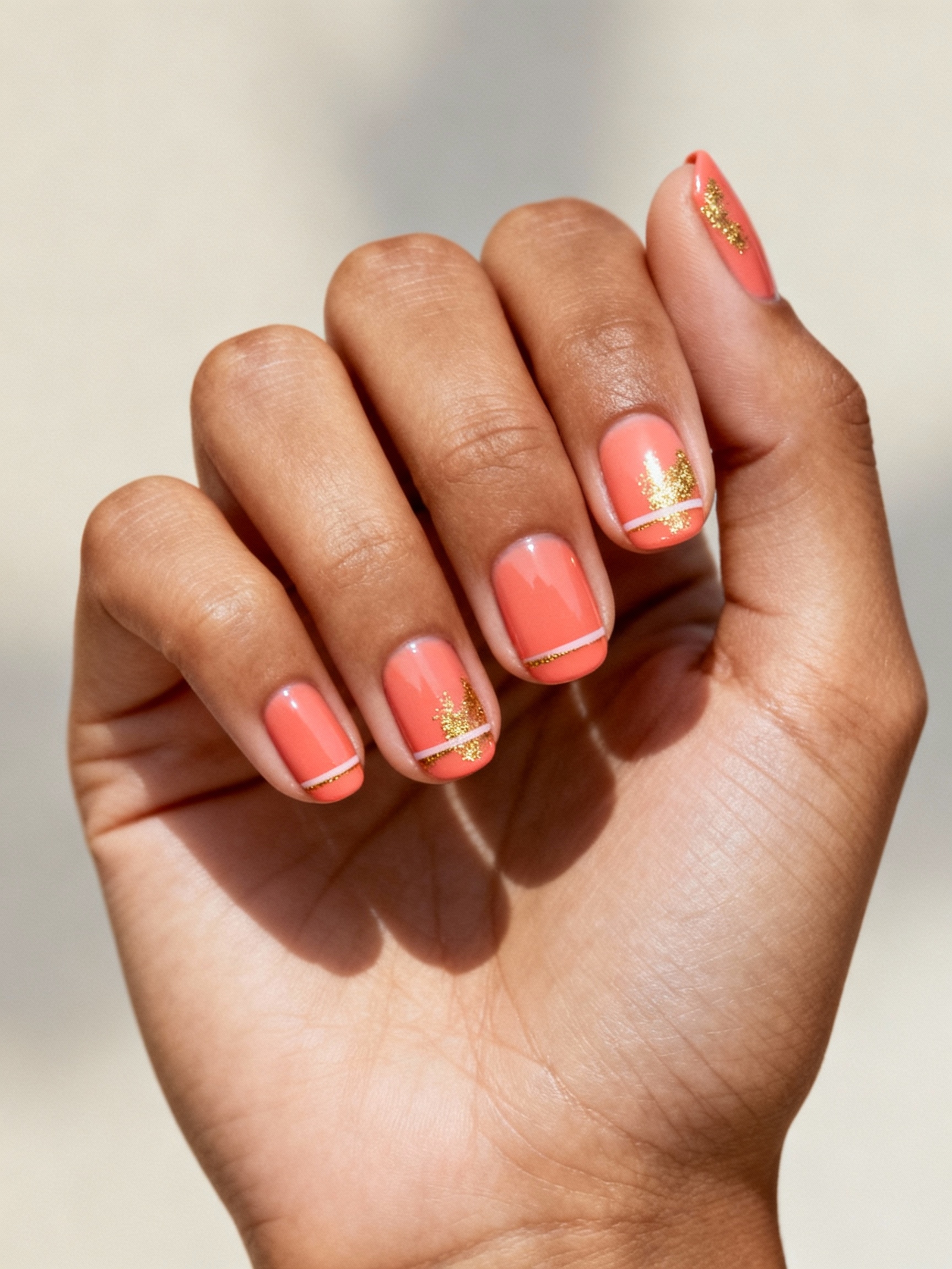 sunset coral whispered gold