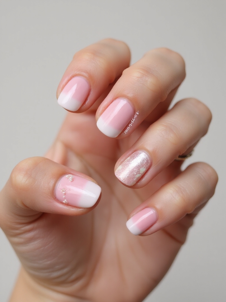 sweet and stylish pink nails