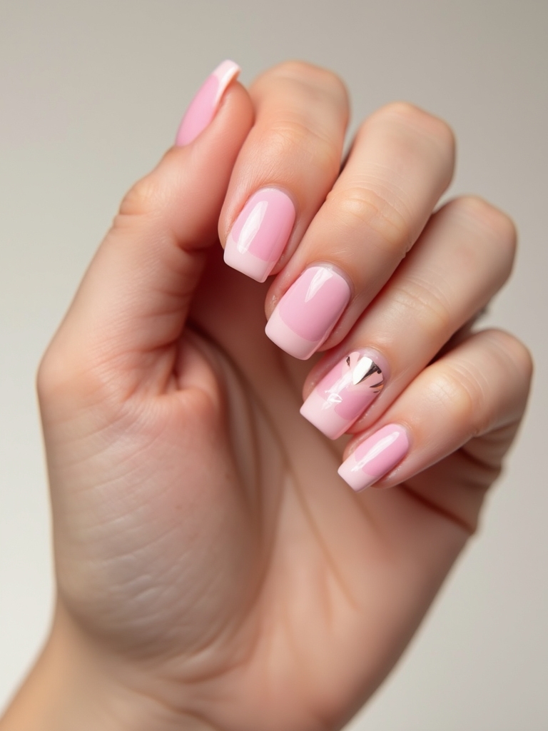sweet pink french tips