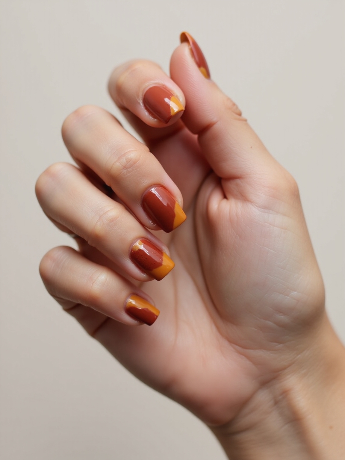 terracotta and toffee geometrics