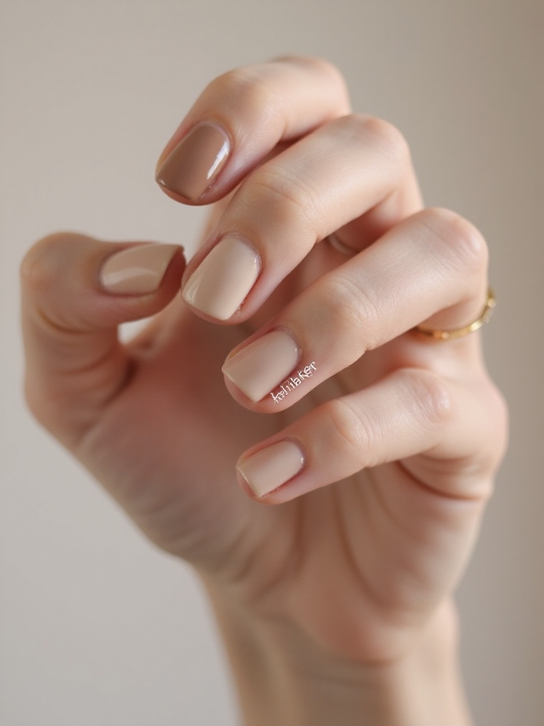 tonal short ombr nails