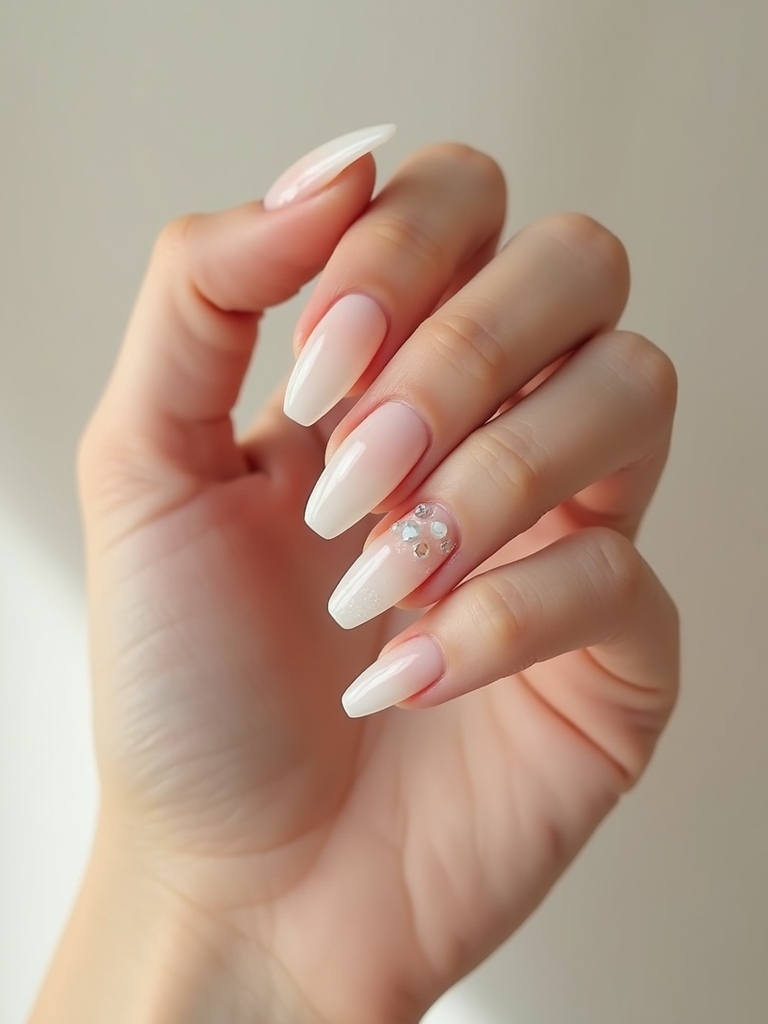 translucent gummy glossy nail accents