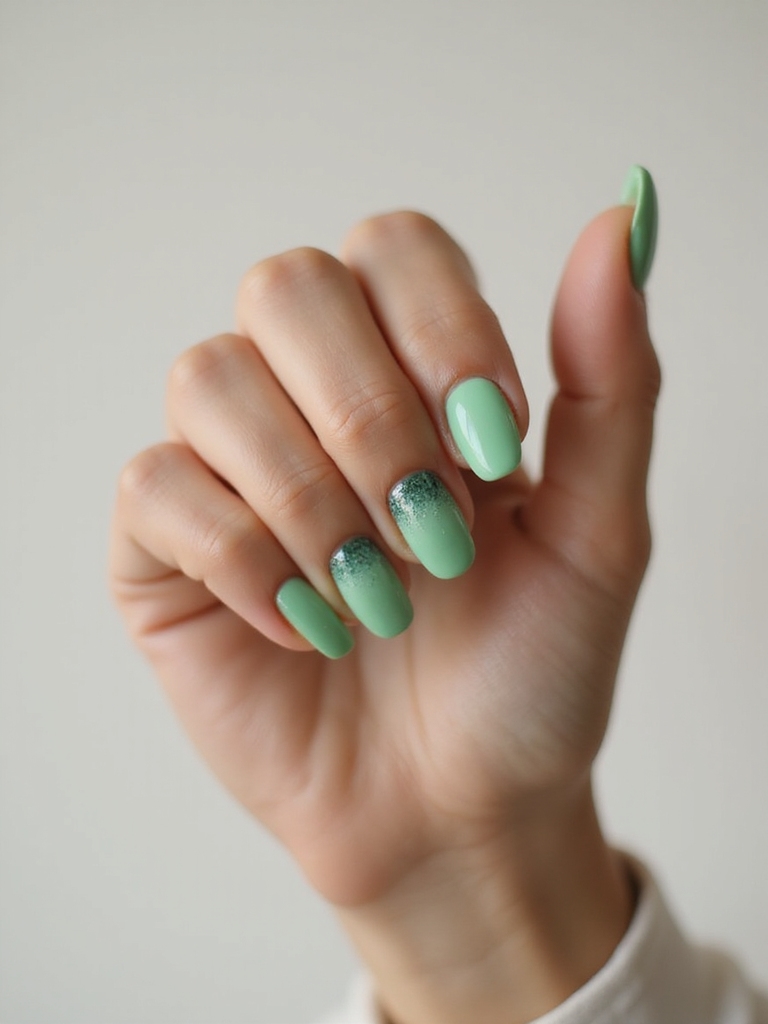 trendy green nail inspirations