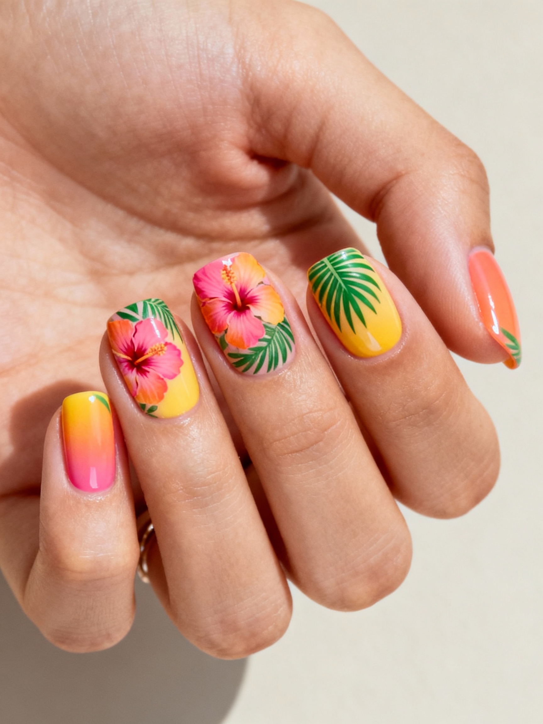 tropical floral glossy summer burst