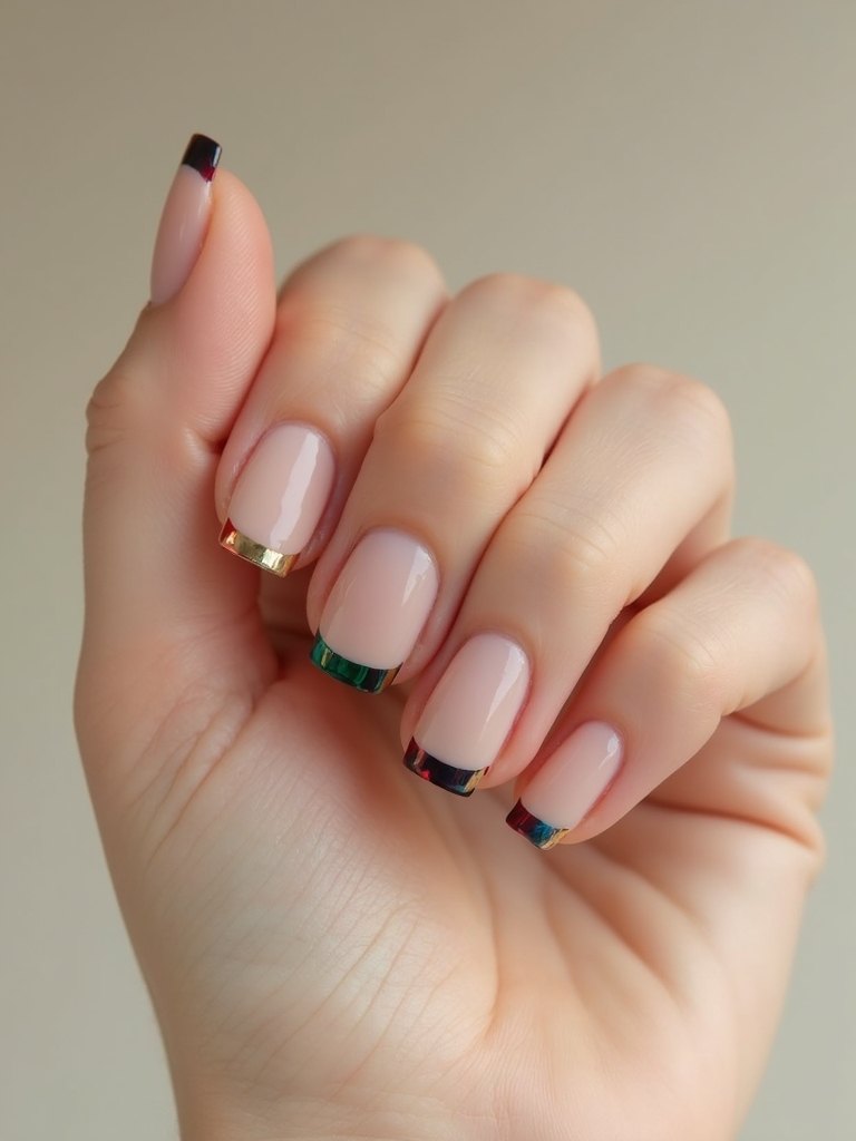 ultra thin contrasting french tips