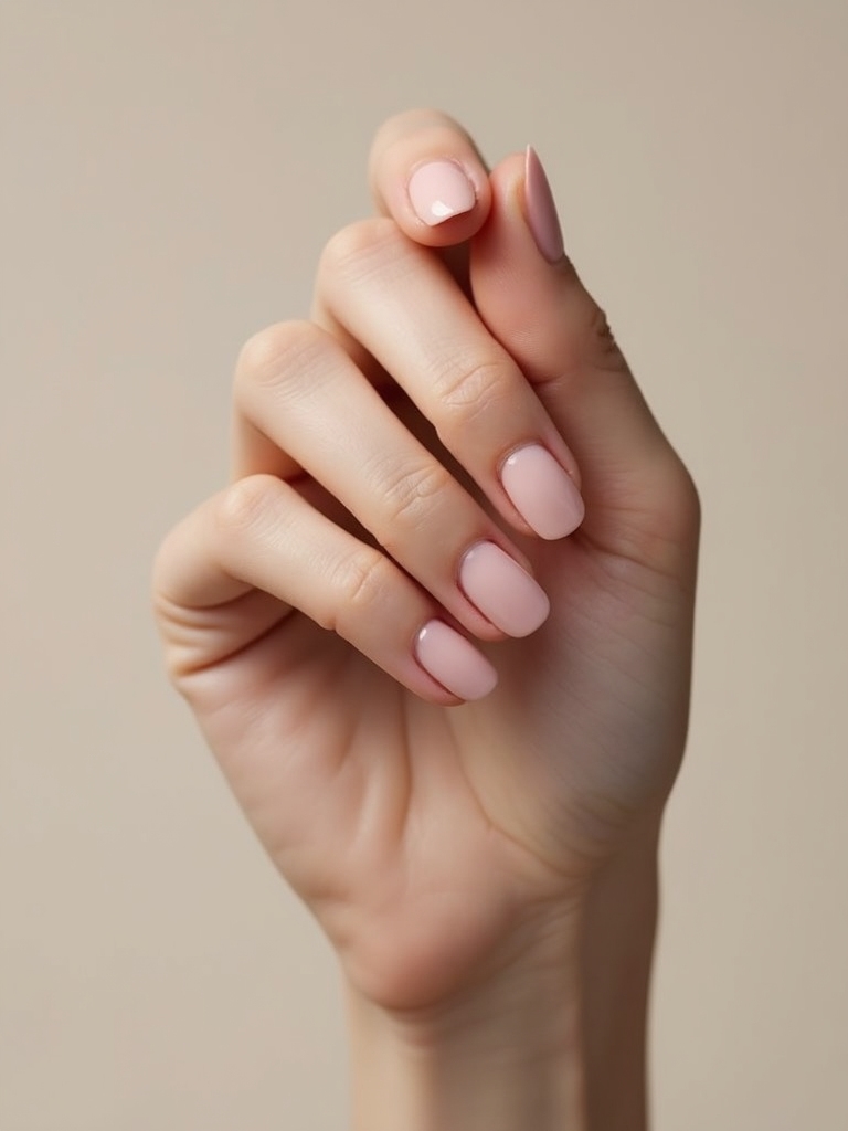 understated neutral polished nailwear