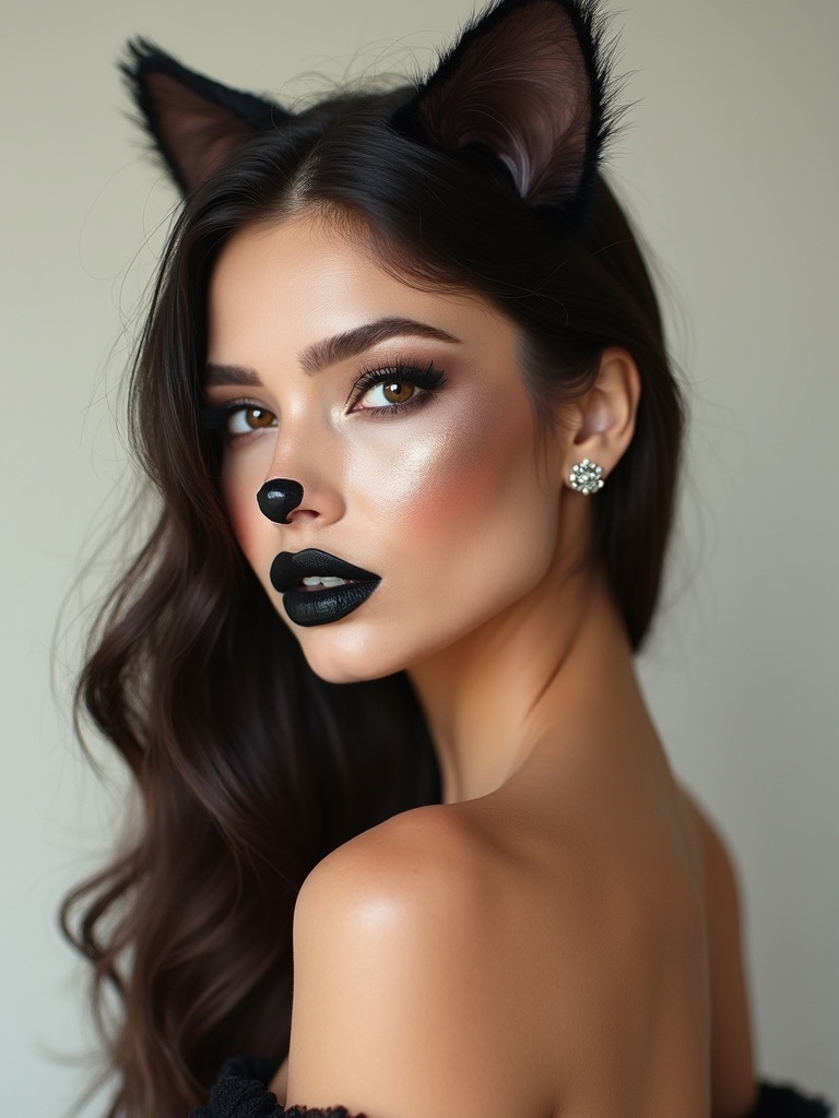 vampy black cat glam