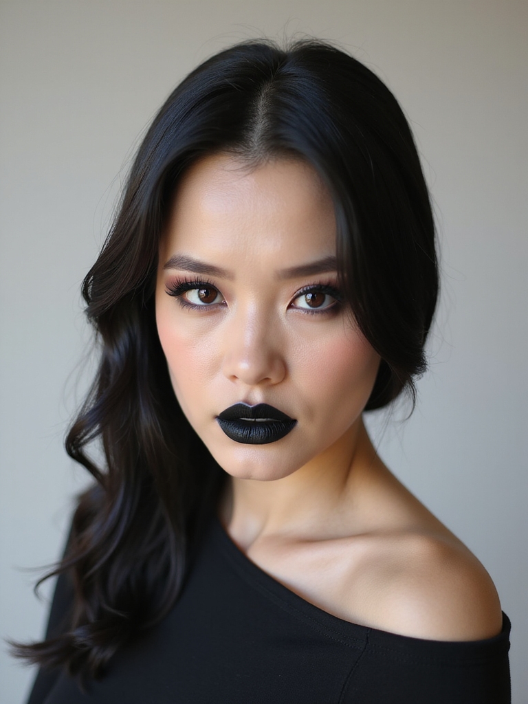 velvet black lip styling