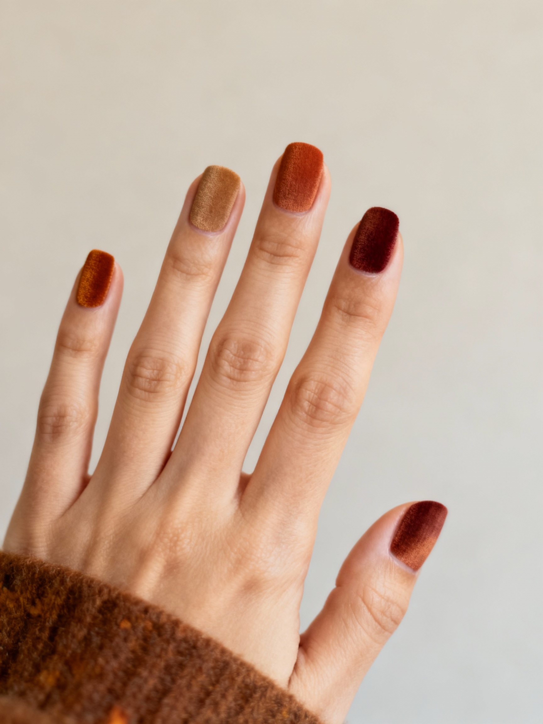 velvet maple shimmer nails