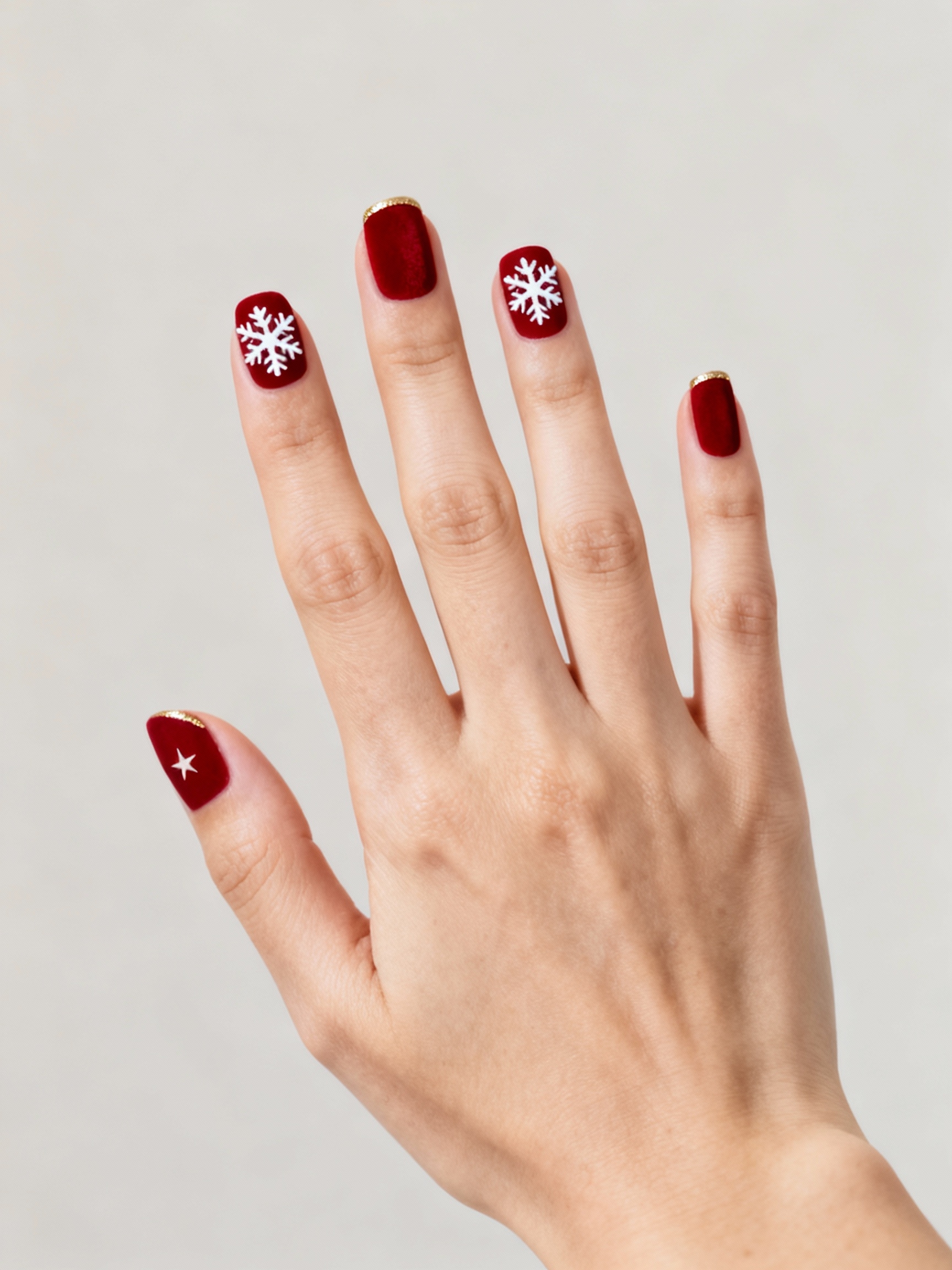 velvet matte cherry red