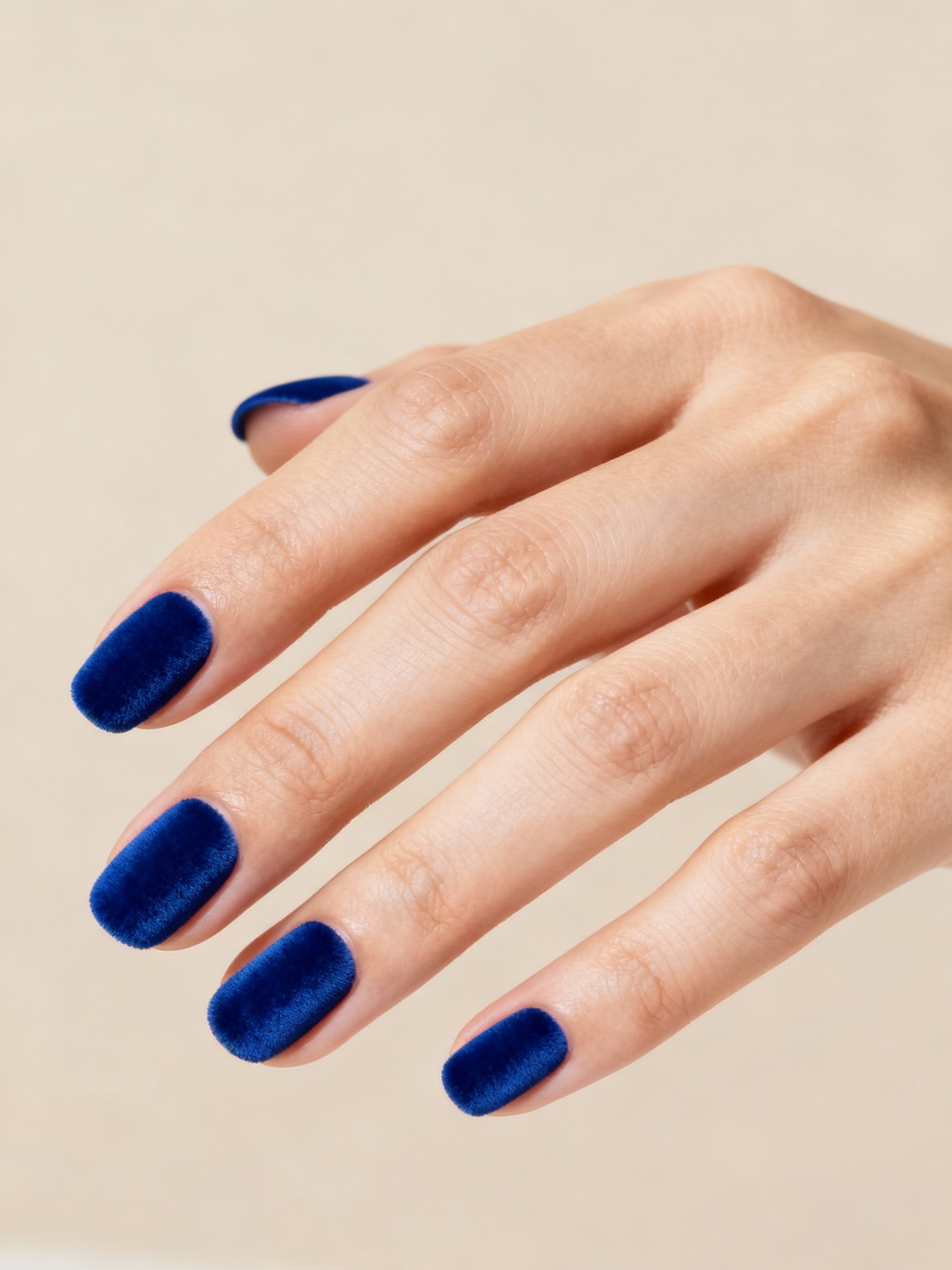 velvet matte cobalt nails
