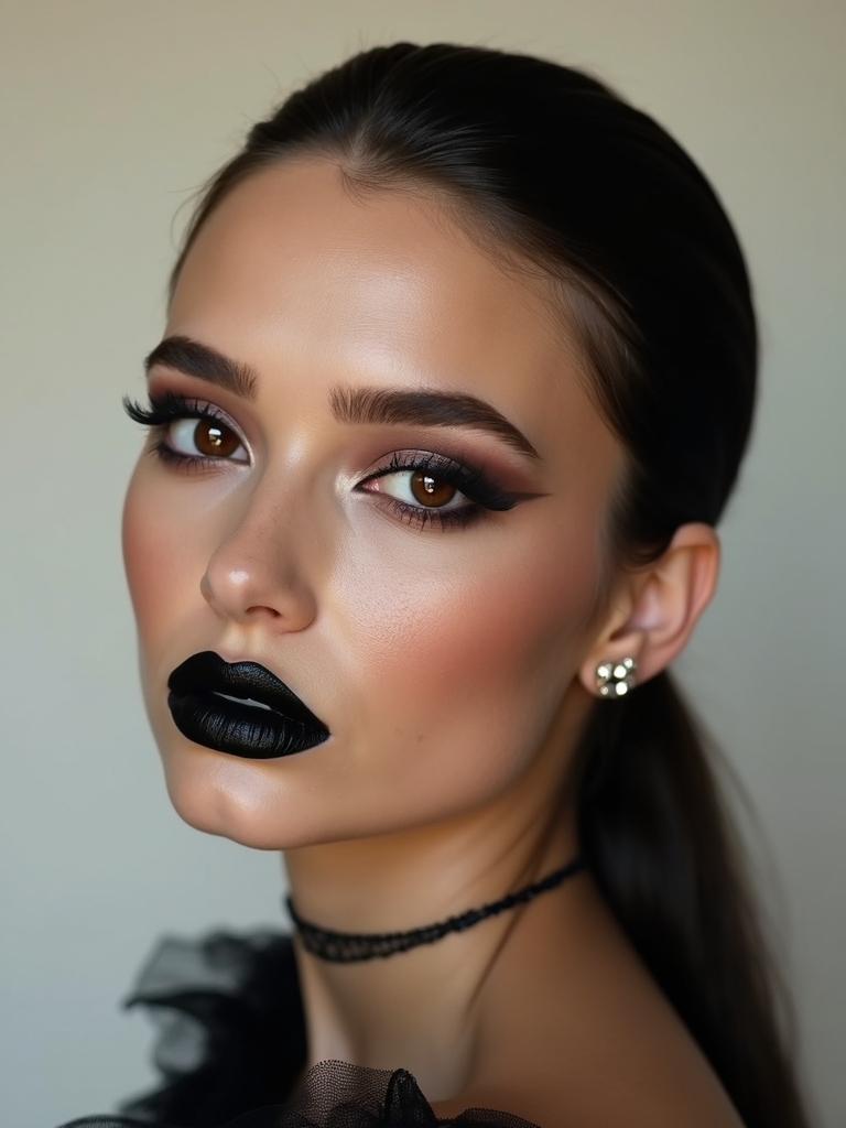 vinyl black lip dewy halo