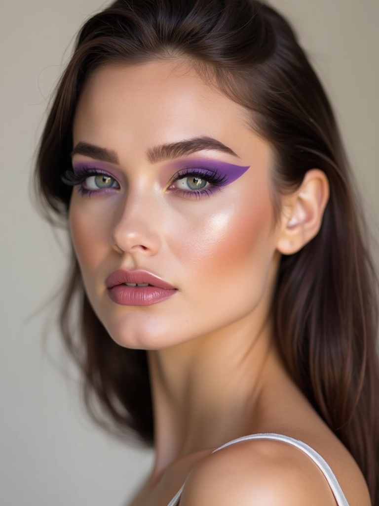 violet cut crease glamour