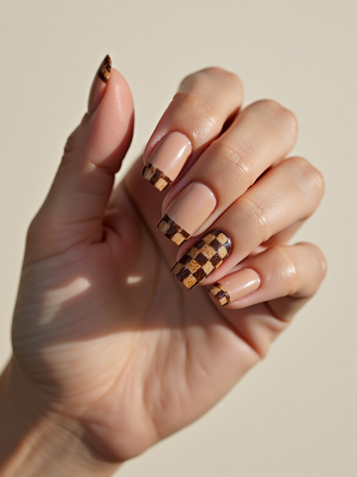 walnut and chestnut checkerboard