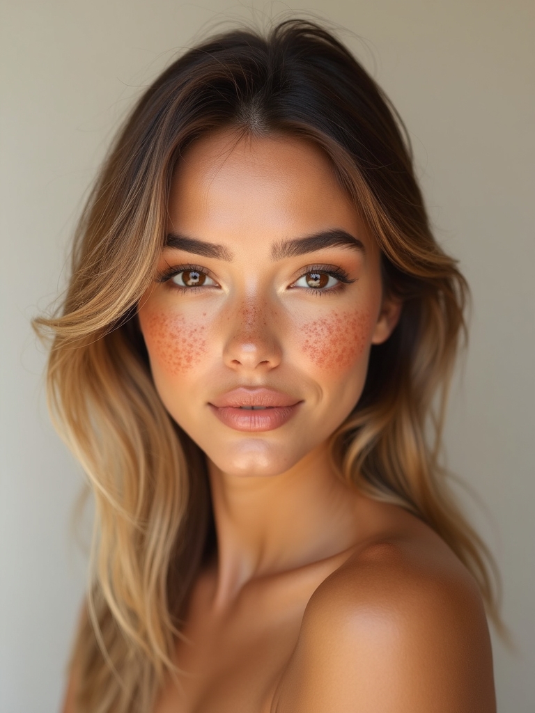 warm blurred sun kissed freckles