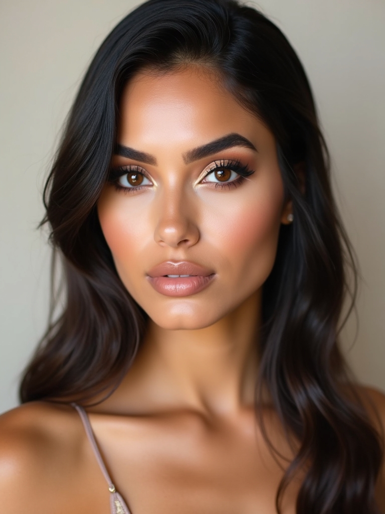 warm diffused caramel cat eye