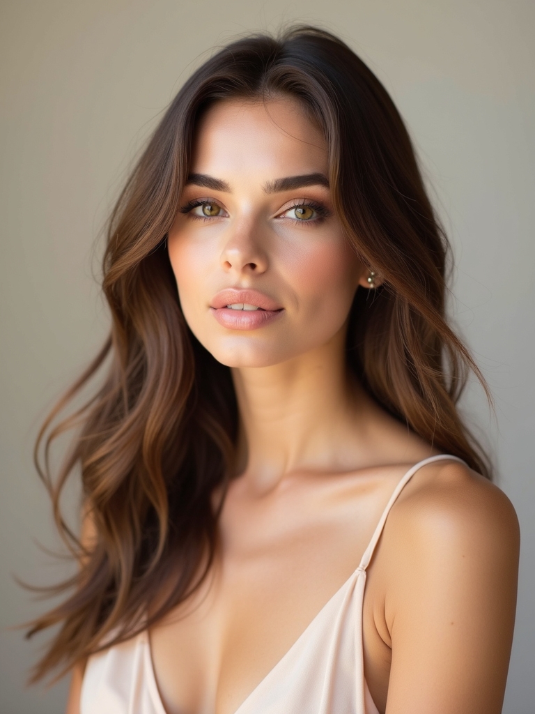 warm peachy nude glow