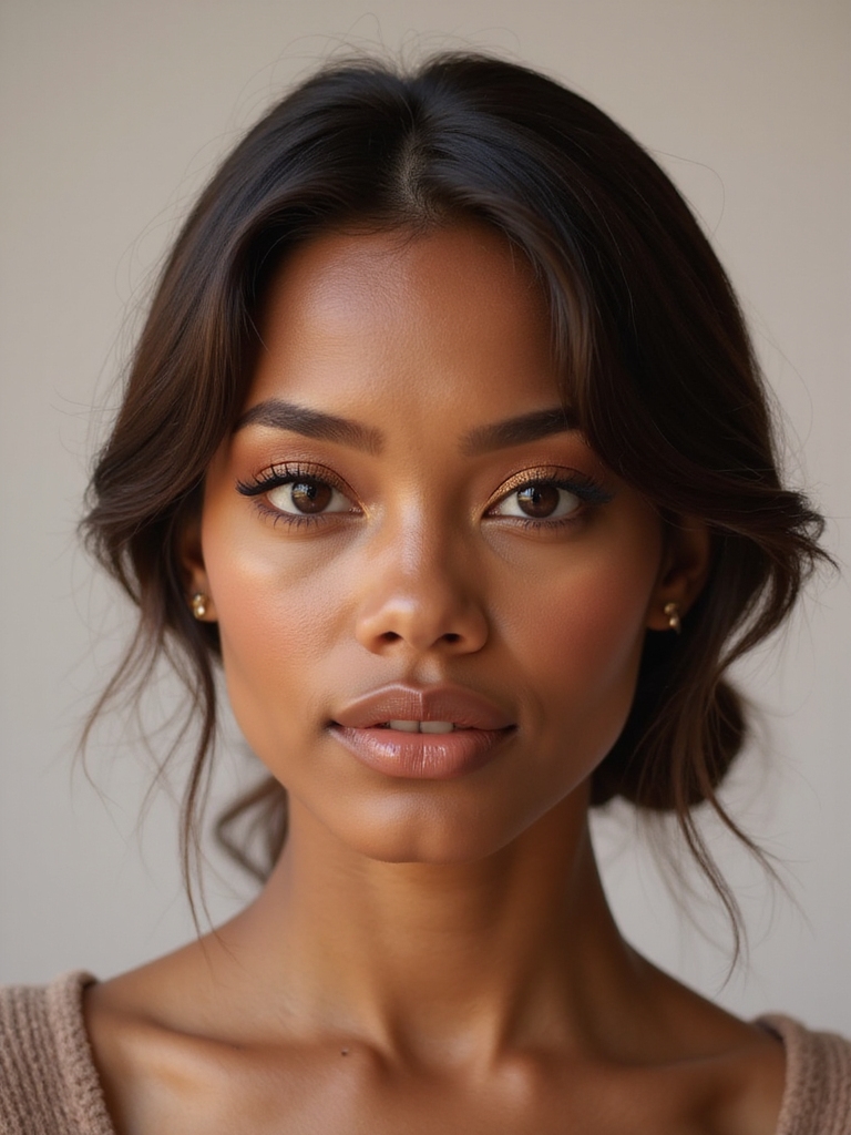 warm rose gold halo eye