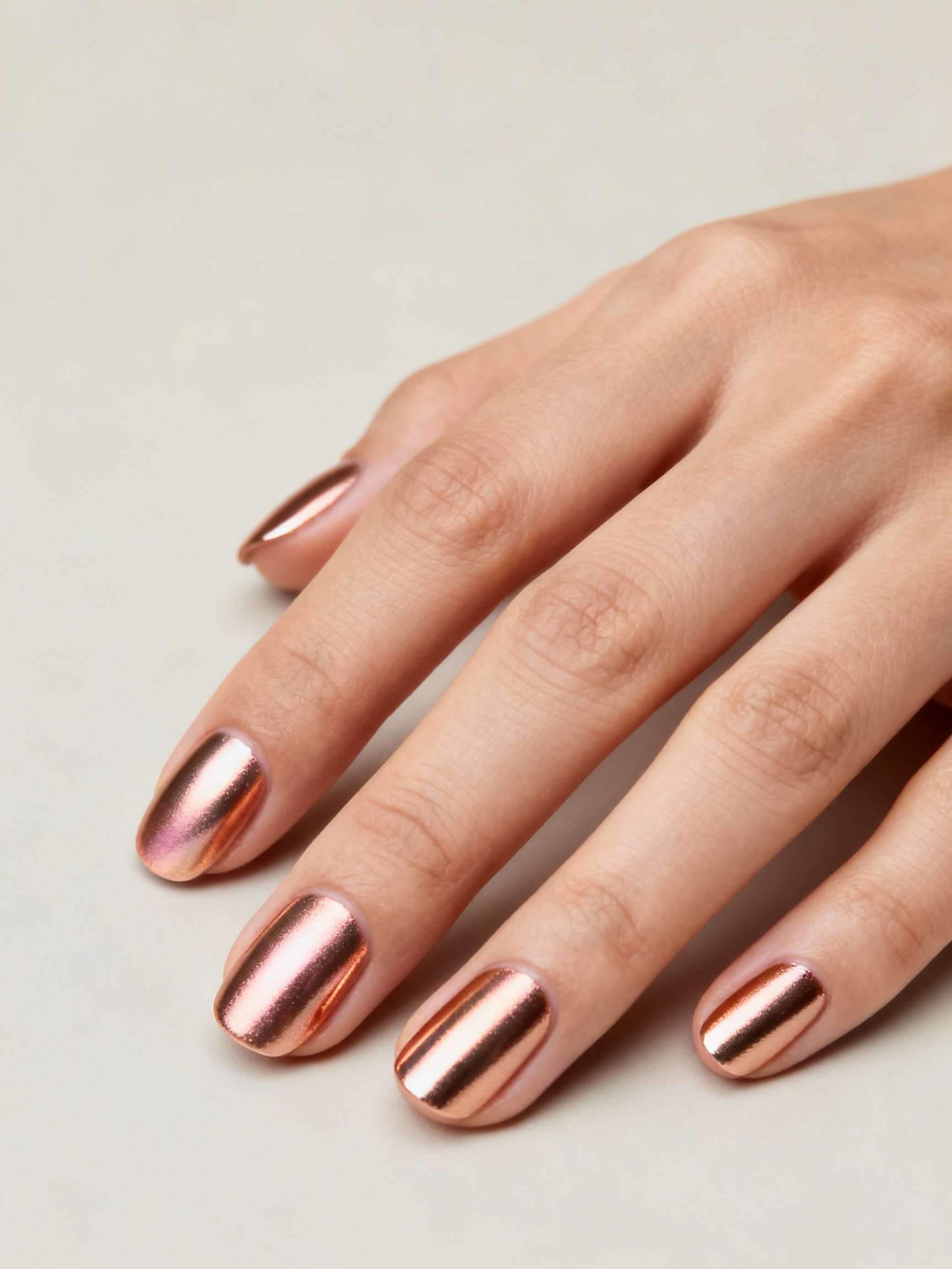 warm rose gold luminous sheen