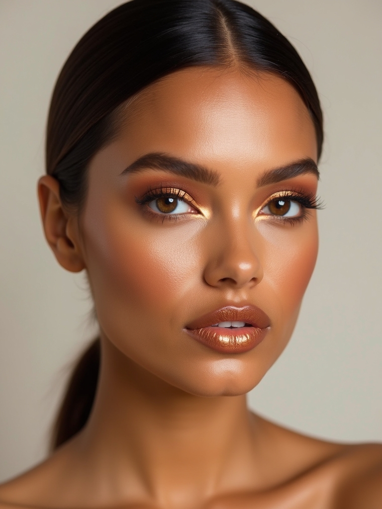 warm sun kissed bronze glow