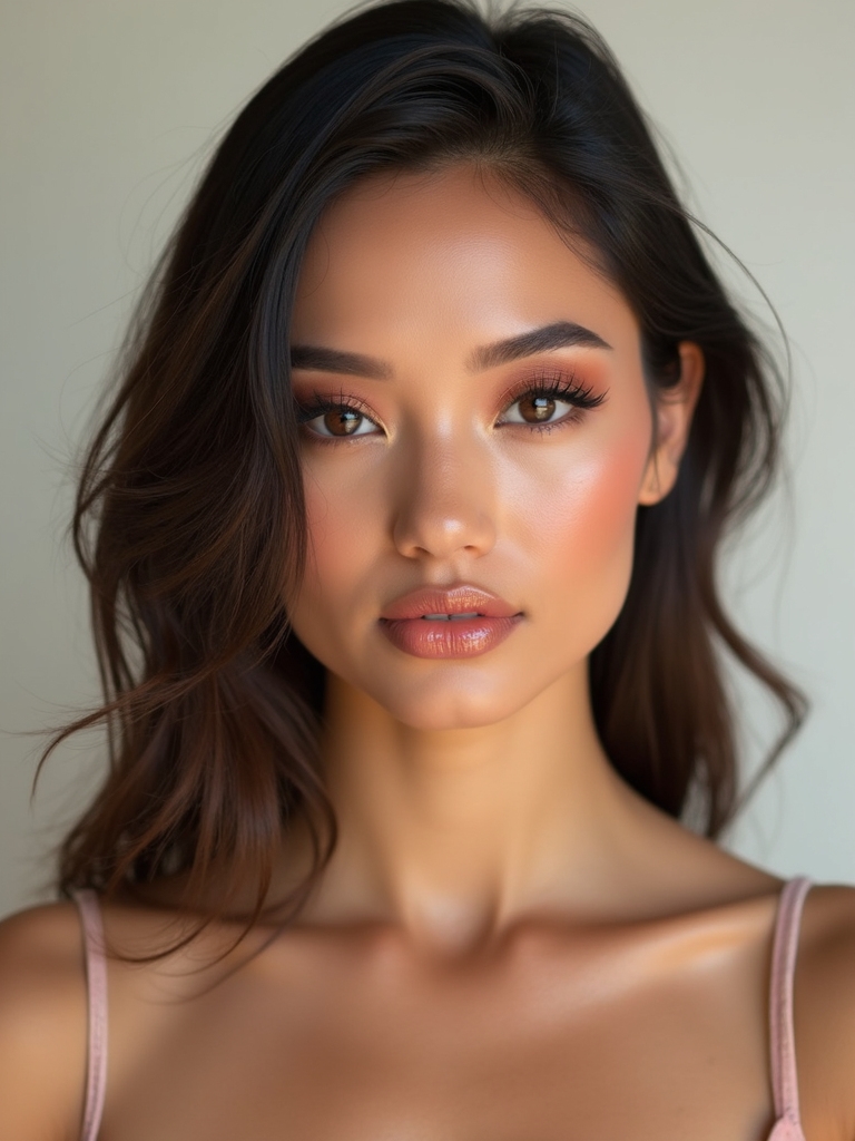 wet gloss dewy radiant cheekbones