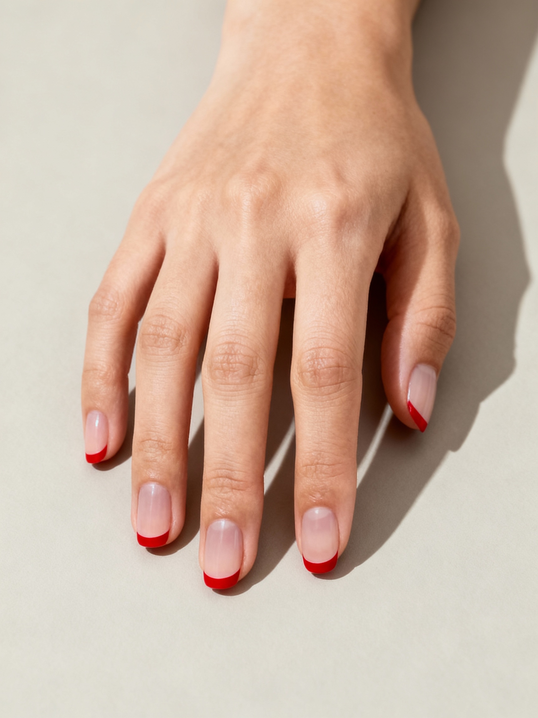 whisper thin cherry rimmed manicure