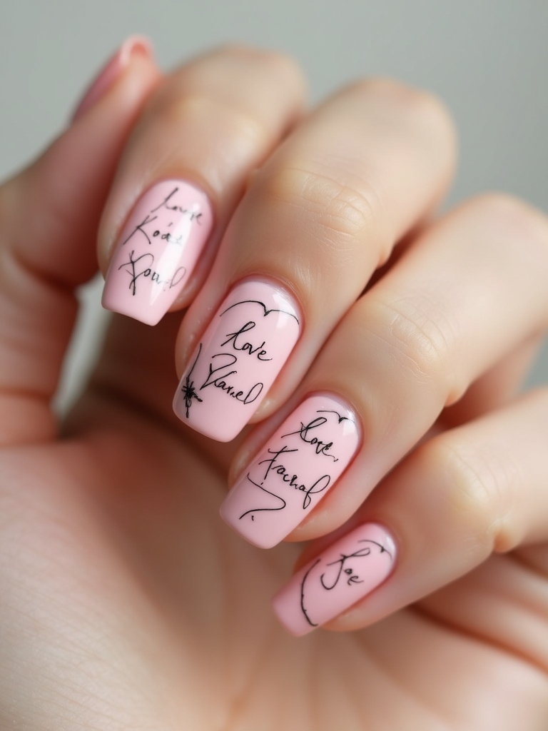 whisper thin romantic script nails