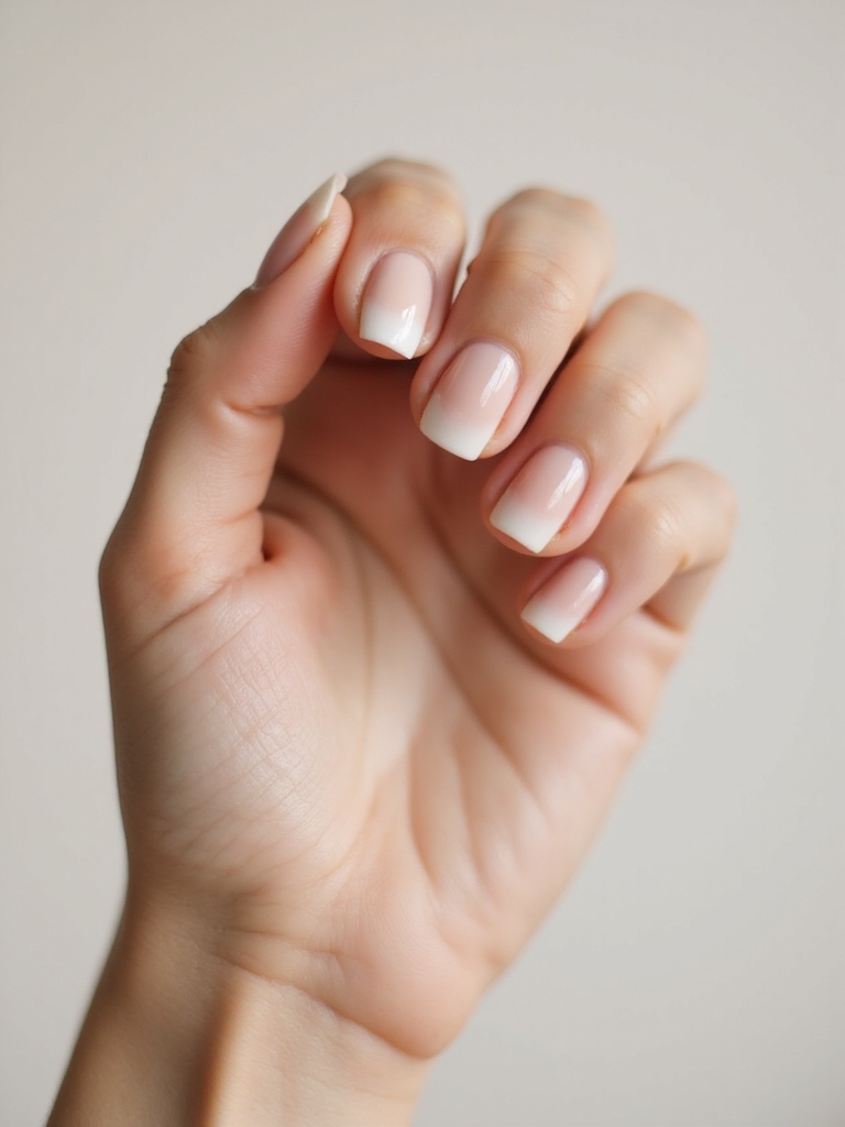 whispered milky ombr tips